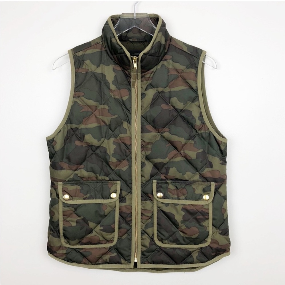 J.Crew quilted vest in camo